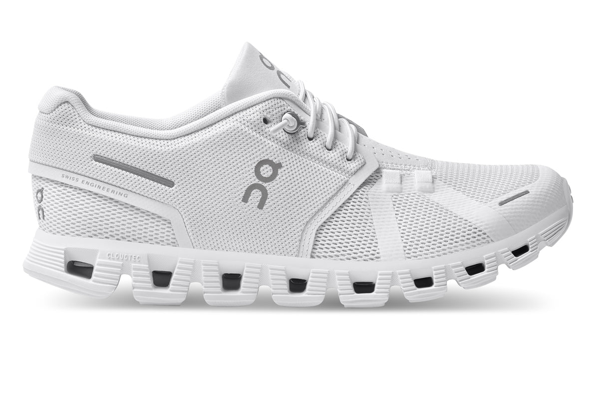 On Cloud 5 B All White Womens