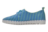Django and Juliette Huskies Blue and Emerald Stripe Womens #color_blue-multi-greens