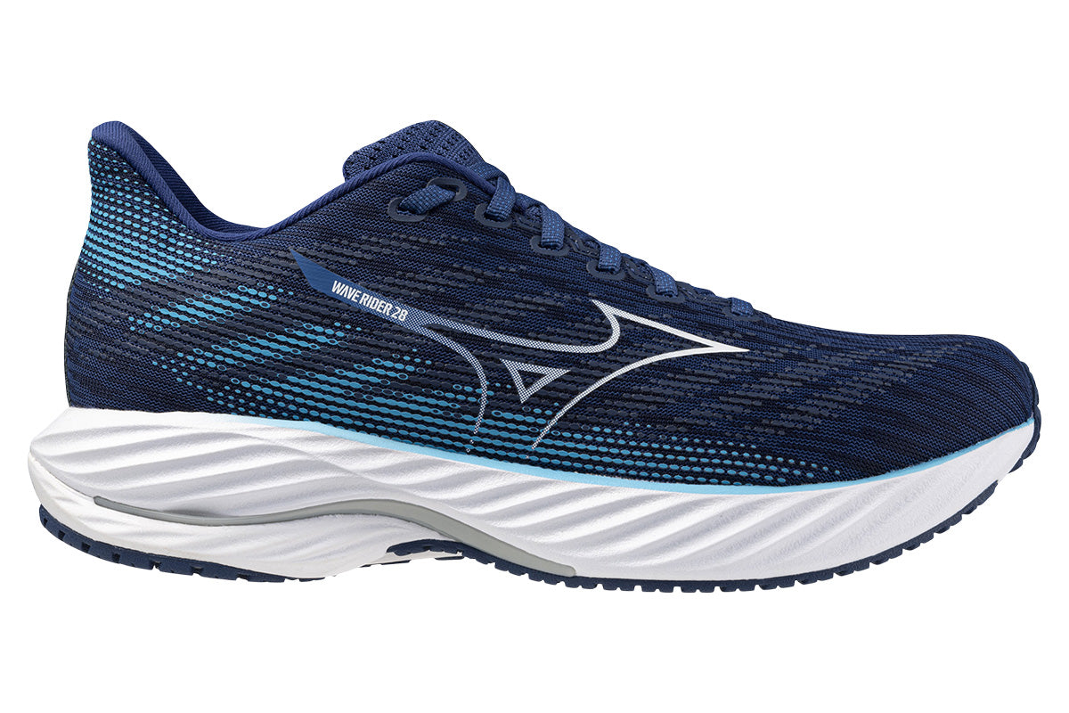Mizuno Wave Rider 28 D Mizuno Snow White/Frosty Green/Black Mens