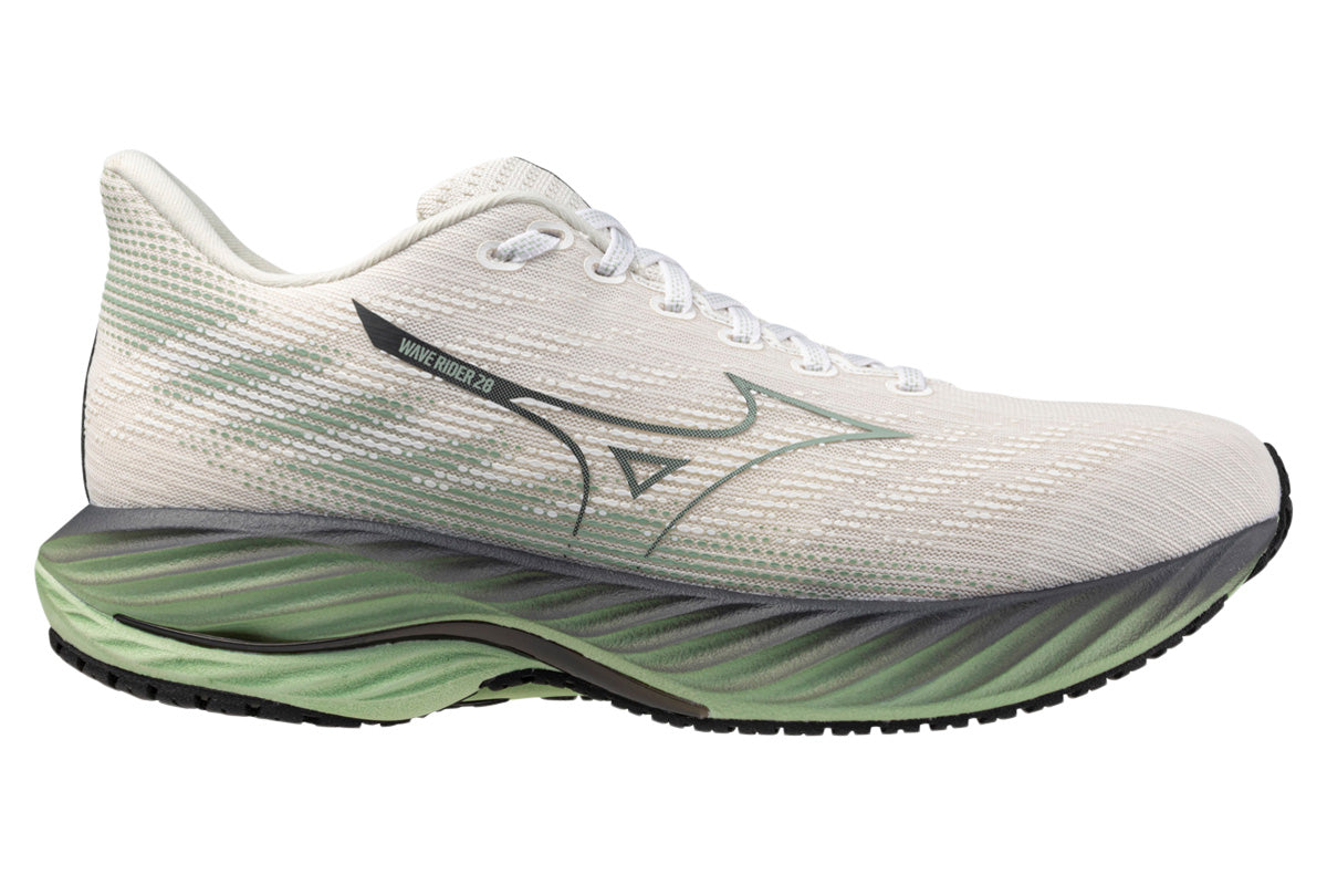 Mizuno Wave Rider 28 D Mizuno Snow White/Frosty Green/Black Mens